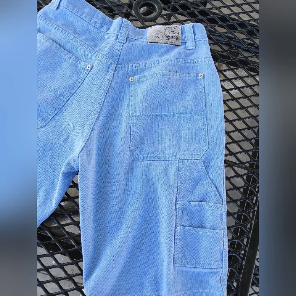 GodBody Vintage Y2K Carpenter Blue Jean Shorts Size 34
